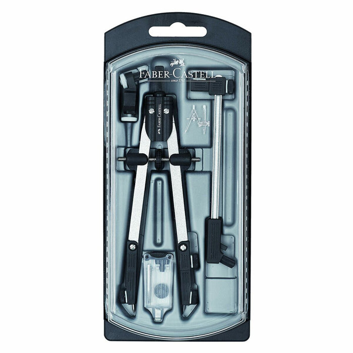 Compas Faber-Castell Negru Argintiu