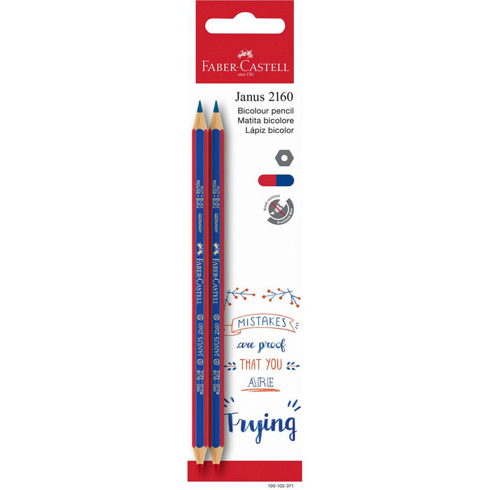Creion Faber-Castell 100-102-371 Albastru Roșu (2 Unități)