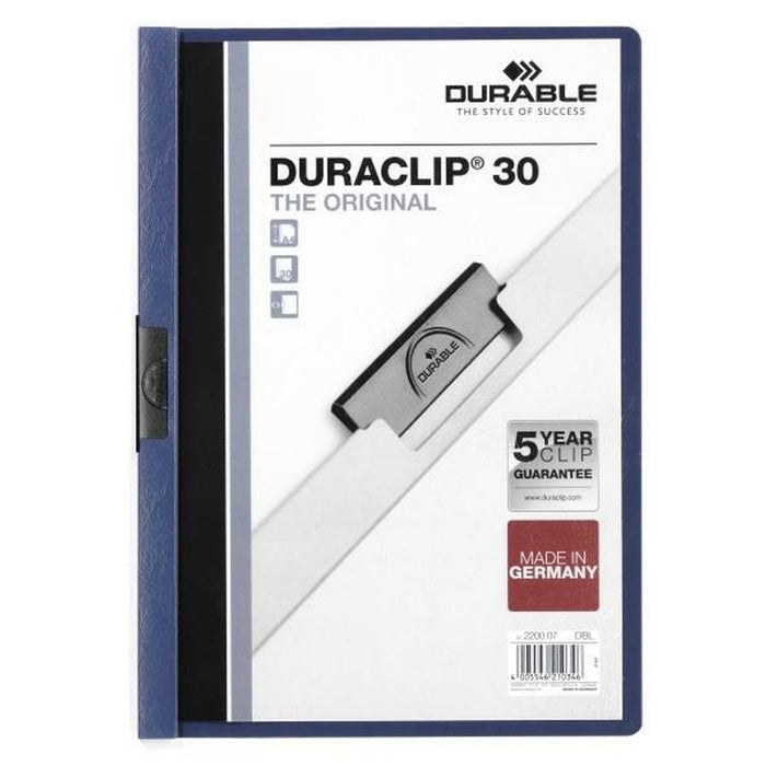 Dosar Servietă Durable Duraclip 30 Albastru închis Albastru celest A4 25 Piese