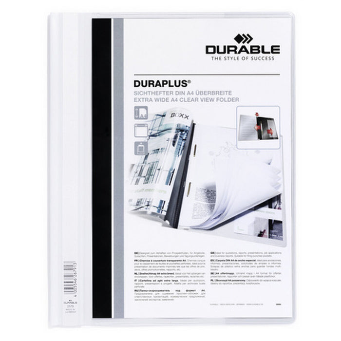 Mapă pentru Documente Durable Duraplus Alb Transparent A4 25 Piese