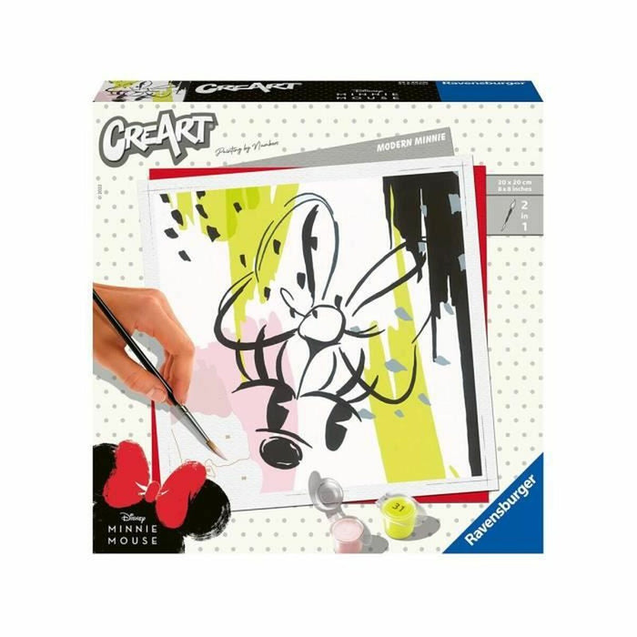 Set de pictură pe numere Ravensburger Modern Minnie 20 x 20 cm