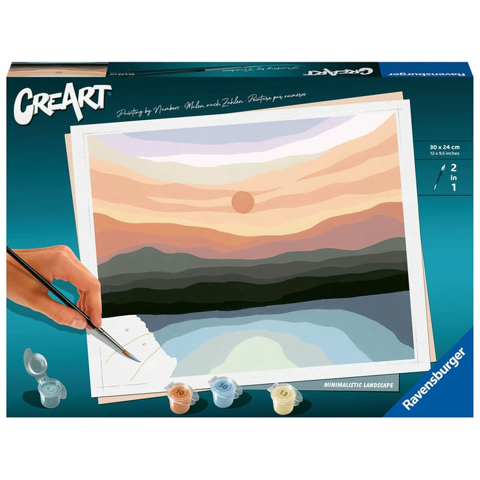 Set de pictură pe numere Ravensburger Minimalistic Landcape 30 x 24 cm