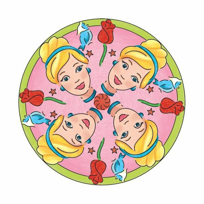 Set de Lucru Manual cu Hârtie Ravensburger Mandala Midi Disney Princesses