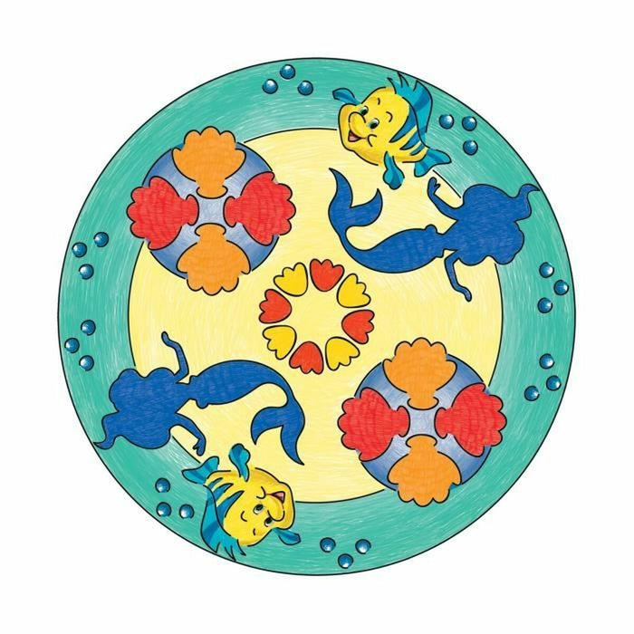 Set de Lucru Manual cu Hârtie Ravensburger Mandala Midi Disney Princesses