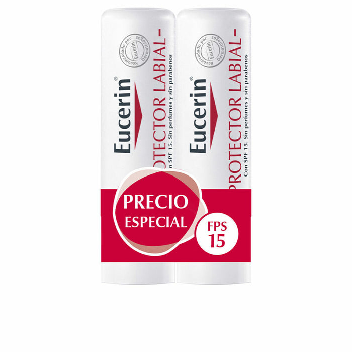 Protector de Buze Eucerin Protector Labial Lote 2 Unități Spf 15 Pack 4,8 g