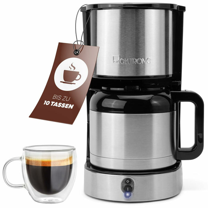 Aparat de cafea superautomat Clatronic KA 3805 Negru Oțel 800 W