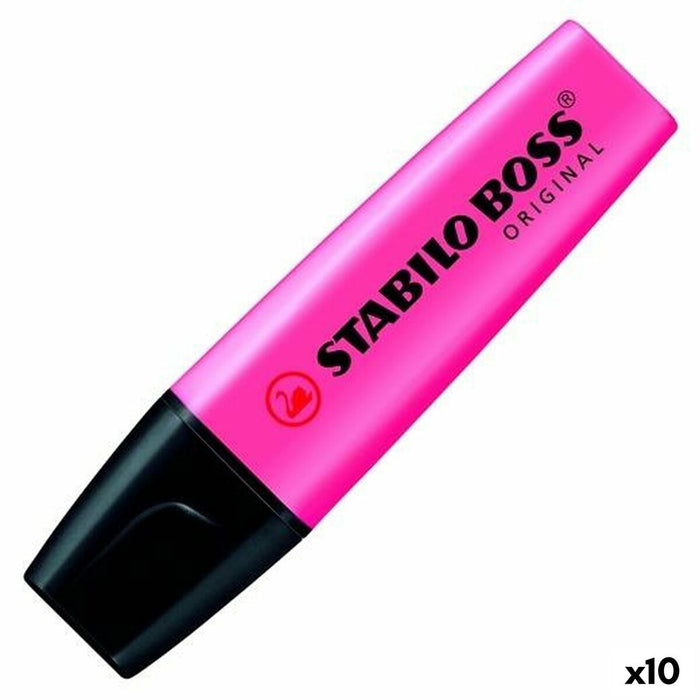 Marker fosforescent Stabilo Boss Roz 10 Piese (10 Unități)