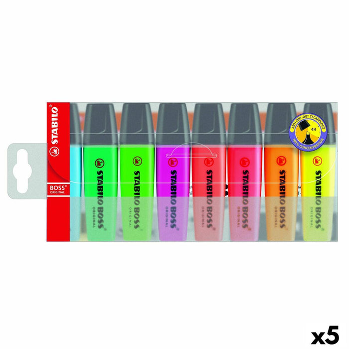 Set de Markere Fosforescente Stabilo Boss Multicolor (5 Unități)