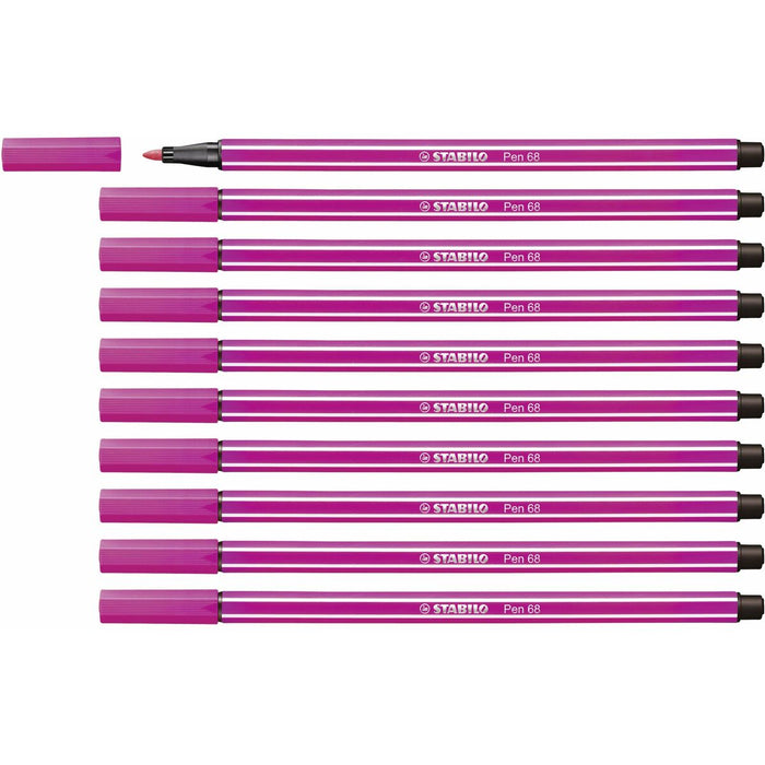 Carioci Stabilo Pen 68 Roz (10 Piese)