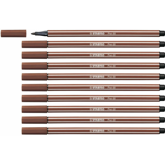 Carioci Stabilo Pen 68 Maro (10 Piese)