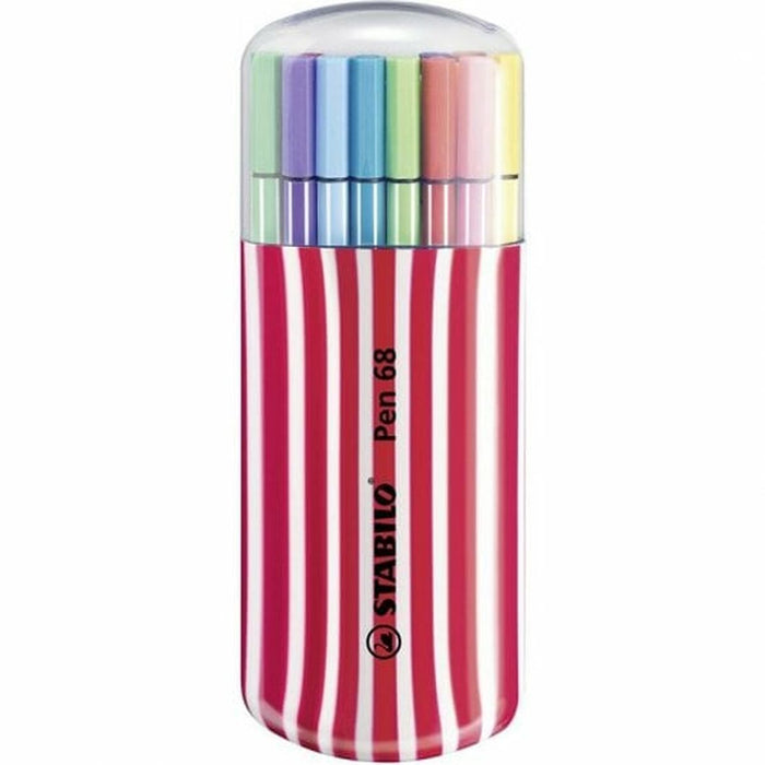 Set de Carioci Stabilo Pen 68 Carcasă 1 mm (20 Piese)