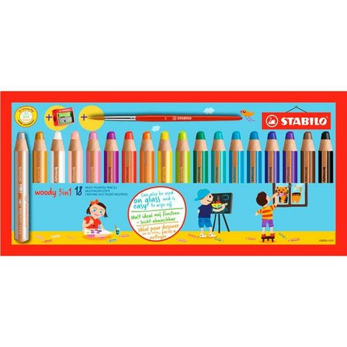 Creioane culori Stabilo Woody 3 in 1 3 în 1 Multicolor