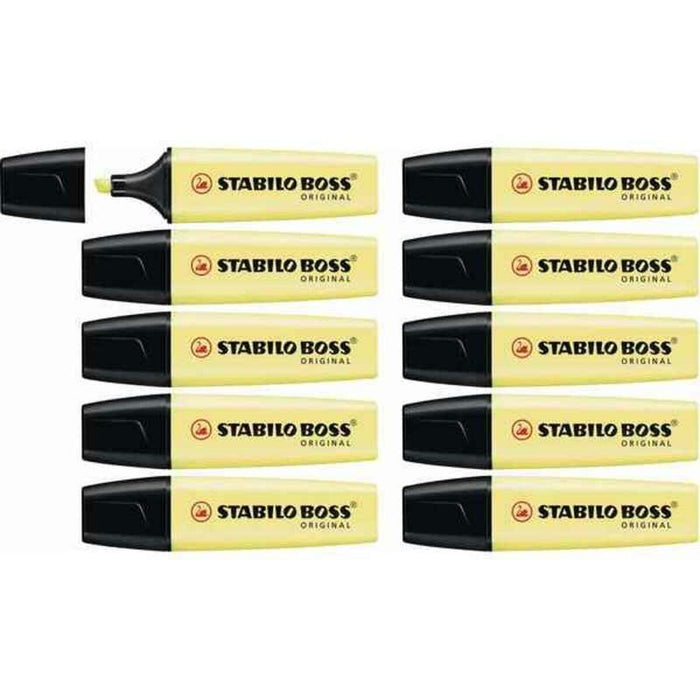 Marker fosforescent Stabilo Boss Original Galben 10 Piese (1 Unități) (10 uds)