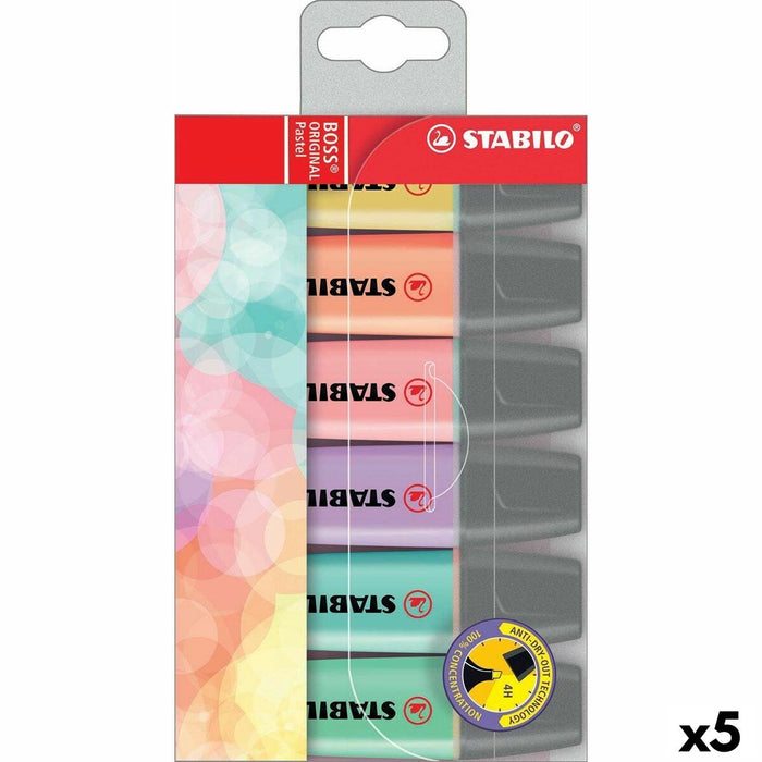 Set de Markere Fosforescente Stabilo Boss Multicolor (5 Unități)