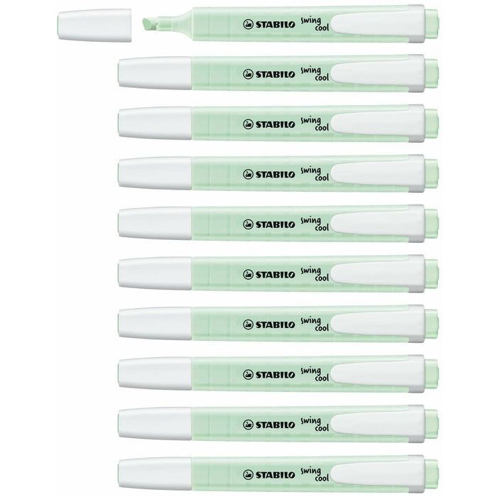 Marker fosforescent Stabilo Swing Cool Mentă 10 Piese