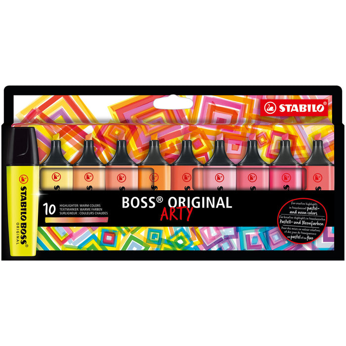 Set de Markere Fosforescente Stabilo Boss Original Arty 10 Piese Multicolor