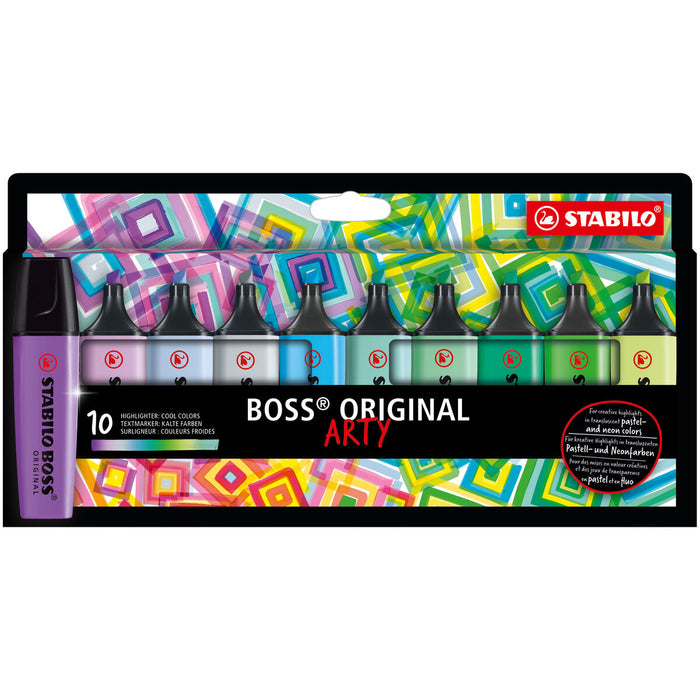 Set de Markere Fosforescente Stabilo Boss Original Arty 10 Piese Multicolor