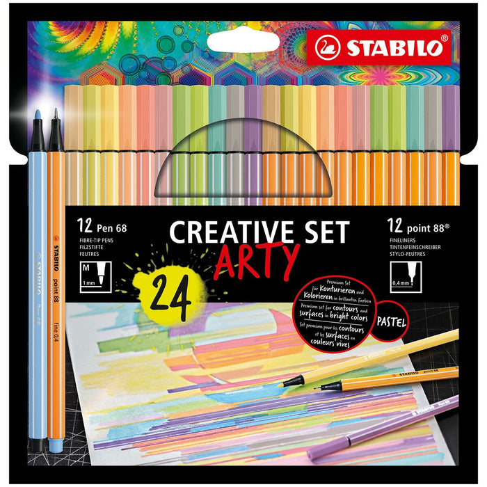 Set de Carioci Stabilo Point 88 & Pen 68 Creative Arty Multicolor