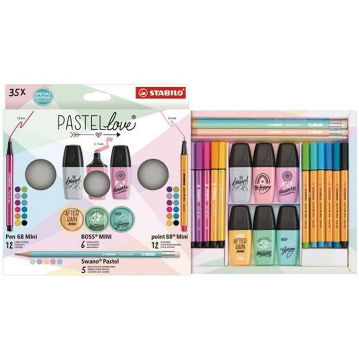 Set pentru Scris Stabilo Plăcintă 35 Piese