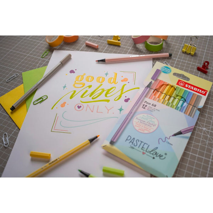 Set de Carioci Stabilo Pastel Love Multicolor Plăcintă (12 Piese)