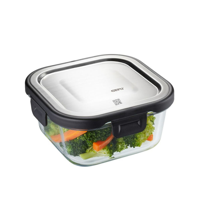 Cutie pentru Prânz Gefu G-12756 Transparent Oțel inoxidabil Plastic Sticlă borosilicată Dioxid de siliciu 1 Piese 500 ml