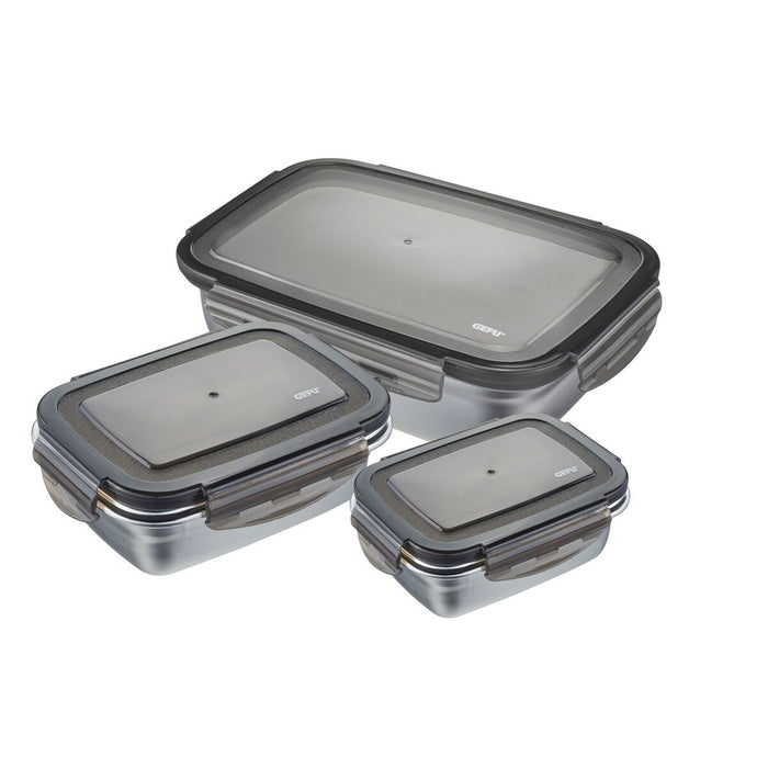 Set de Cutii pentru Prânz Gefu G-89522 Oțel inoxidabil (3 Unități)