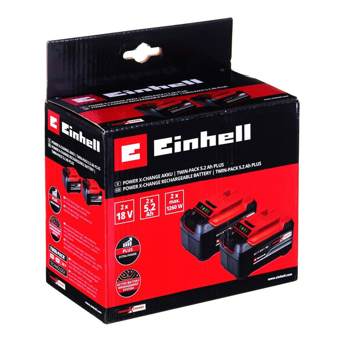 Baterie de litiu reîncărcabilă Einhell PXC-Twinpack 5,2 Ah 18 V (2 Unități)
