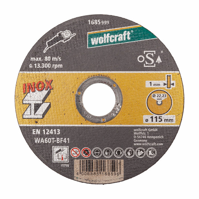 Discuri de tăiere Wolfcraft 8462000 Ø 115 mm (10 Unități)