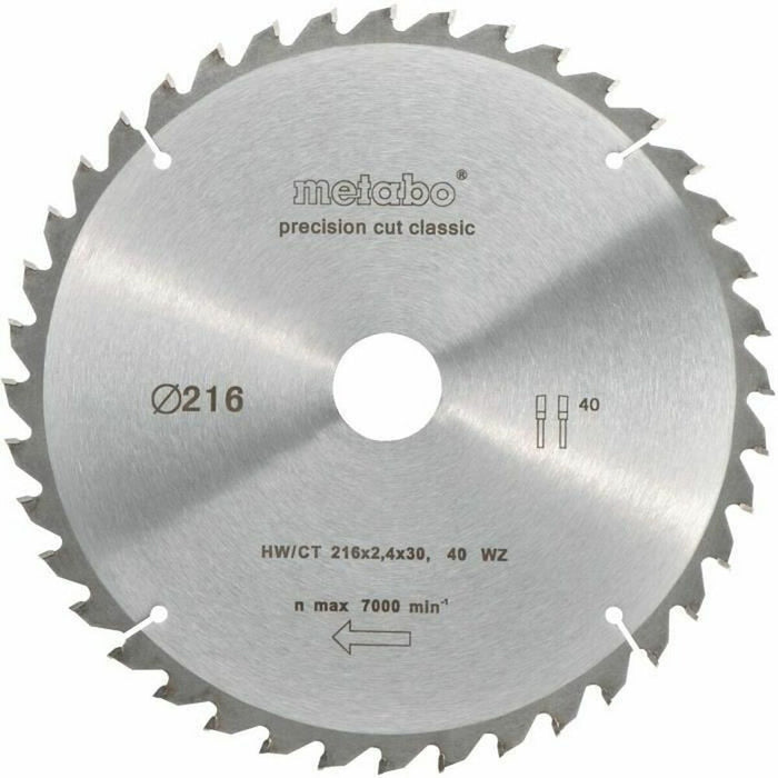 Disc de tăiere Metabo 628060000 Fierăstrău circular Ø 216 mm