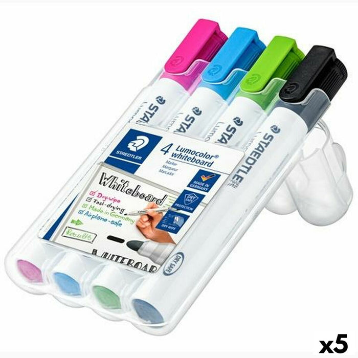 Set de Carioci Staedtler Lumocolor 351 Tablă albă Multicolor (5 Unități)