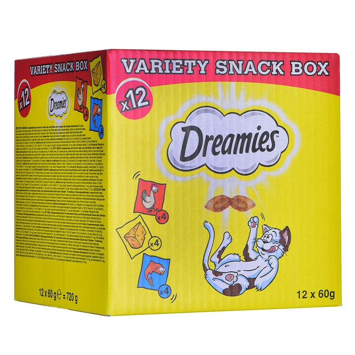 Snack for Cats Dreamies Variety 12 x 60 g Pui Somon Brânză