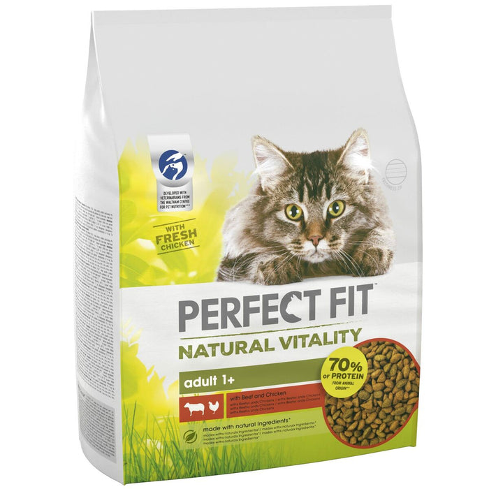 Mâncare pentru pisici Perfect Fit Natural Vitality Beef 2,4 kg Adulți Pui