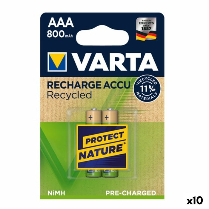 Baterii Reîncărcabile Varta AAA 800MAH 1,2 V 800 mAh AAA (10 Unități)
