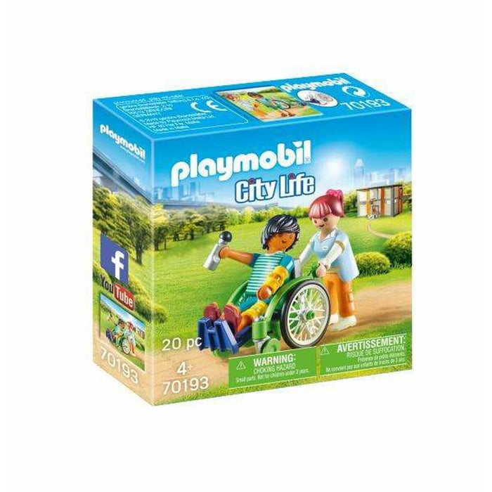 Playset Playmobil City Life Patient in Wheelchair 20 Piese