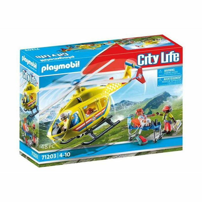 Figurine de Acțiune Playmobil Rescue helicoptere 48 Piese