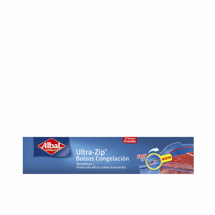 Set de saci ermetici reutilizabili Albal Ultra-Zip Mare Congelator 12 Unități