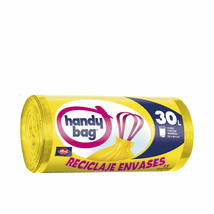 Saci de gunoi Albal Handy Bag Galben 30 L 15 Unități