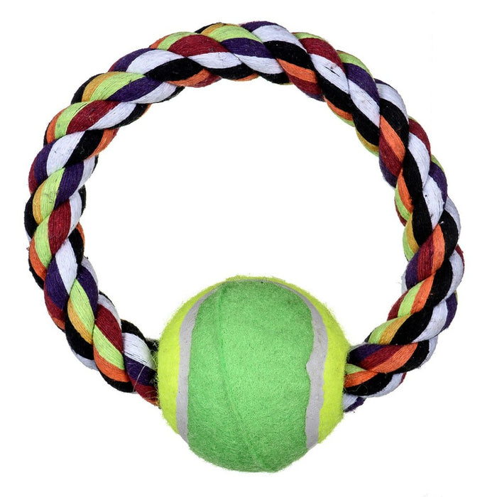 Jucărie pentru câini Trixie Tenis Multicolor Poliester Bumbac