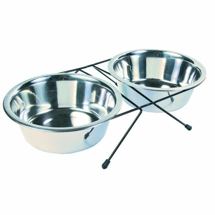 Dispozitiv de hrănire pentru câini Trixie Double Oțel inoxidabil 1,8 L