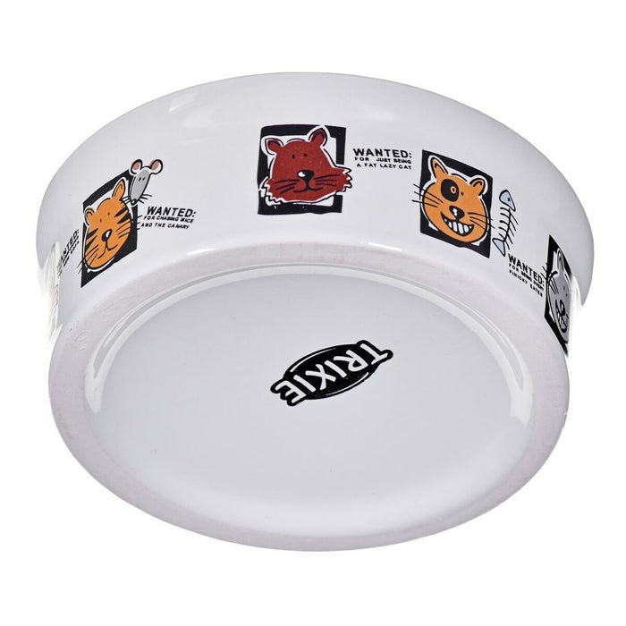 Dispozitiv de hrănire pentru pisici Trixie Wanted Alb Poliester Ceramic 12 cm