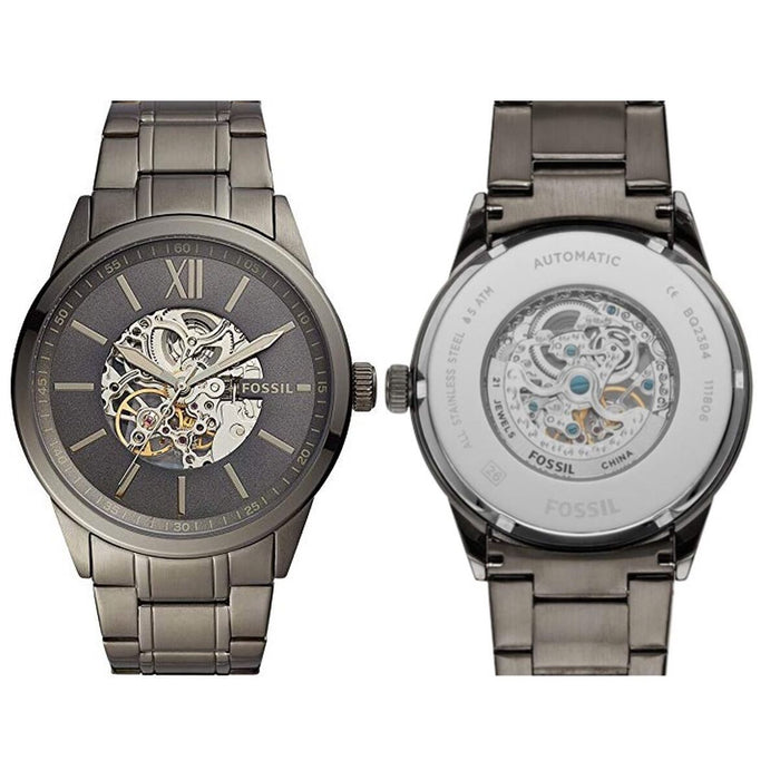 Ceas Bărbați Fossil FLYNN - AUTOMATIC Argintiu (Ø 44 mm)