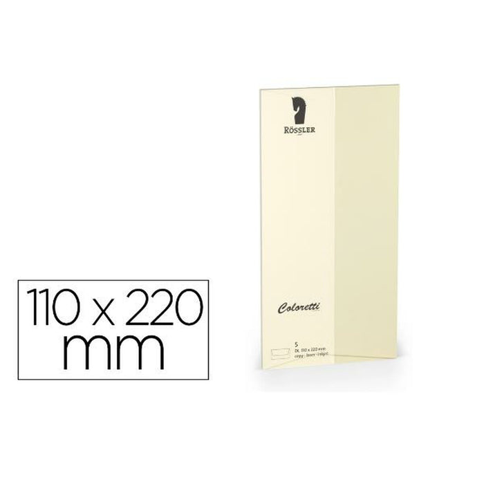 plicuri Rossler Papier 220702512 Galben Hârtie 110 x 220 mm