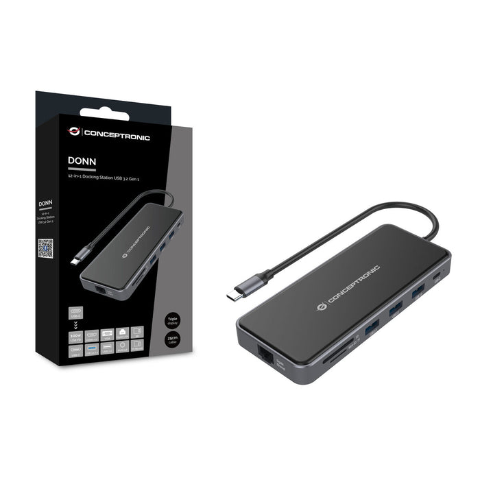 Hub USB Conceptronic DONN15G Gri