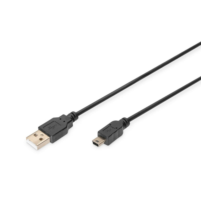 Cablu USB la Mini USB Assmann AK-300130-018-S Negru 1,8 m