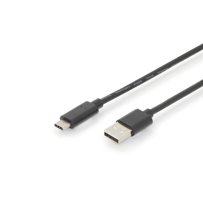 Cablu USB A la USB C Digitus by Assmann AK-300148-030-S Negru 3 m