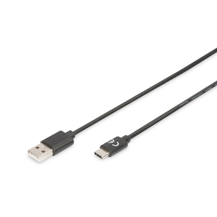 Cablu USB A la USB-C Digitus by Assmann AK-300148-040-S Negru
