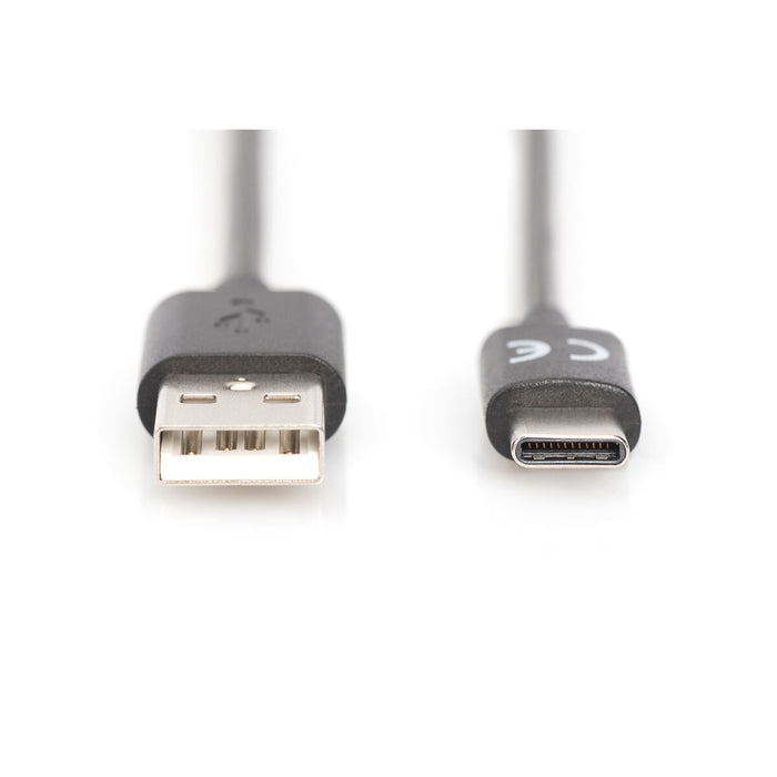 Cablu USB A la USB-C Digitus by Assmann AK-300148-040-S Negru