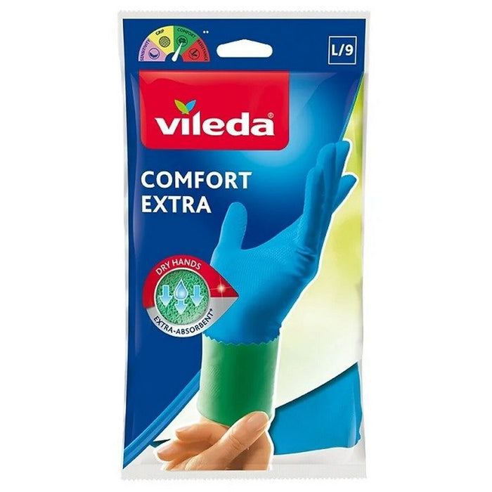 Mănuși de Lucru Vileda Confort Extra Albastru Verde
