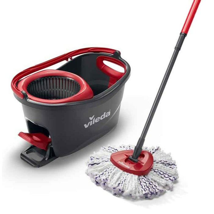 Mop with Bucket Vileda 167751 Negru Roșu Microfibră Plastic
