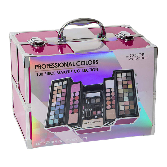 Set de Machiaj Servietă Roz Profesionist (100 pcs)